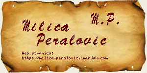 Milica Peralović vizit kartica